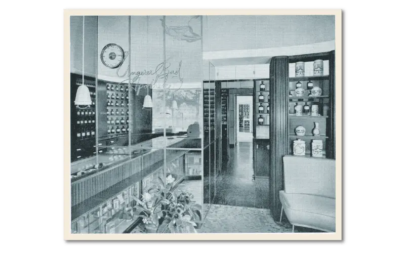 Ungerer-Bad-Apotheke in den 50er Jahren